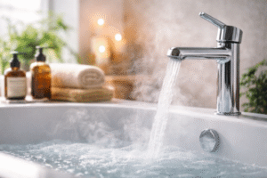 Eau chaude produite par un boiler / chauffe-eau